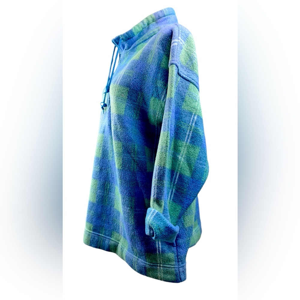 Vintage Fleece Half Zip placket pull over collared Sweatshirt